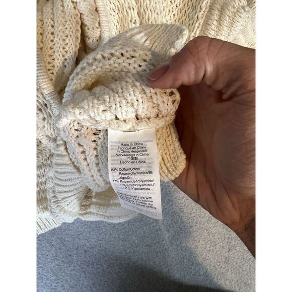 Madewell Breezeway Pullover Sweater Womens XS Ivory‎ Knit V Neck Top - Picture 7 of 7